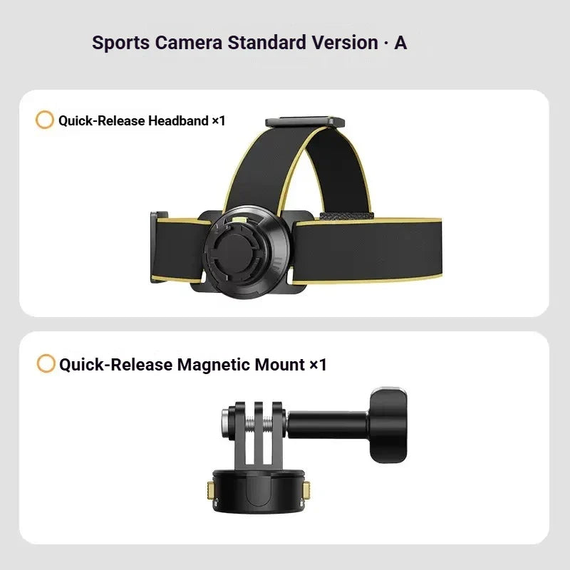 Magnetic Head & Chest Mount for DJI Osmo & Insta360 Cameras