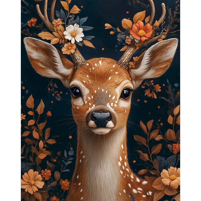 Paint by Number Kit for Adults – Flower & Animal Canvas 60×75cm