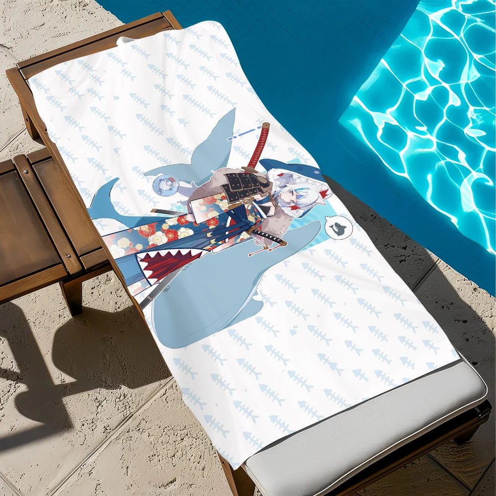 Gawr Gura Hololive Anime Beach Towel – Quick Dry & Soft