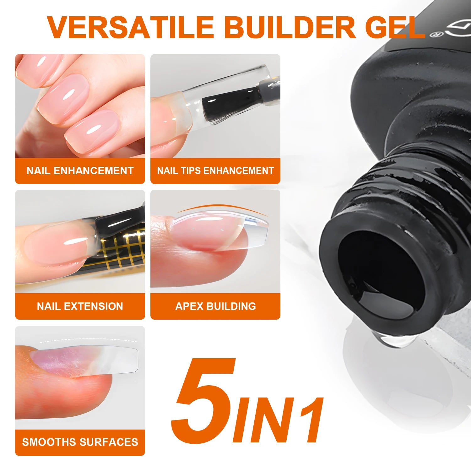 TWOING Professional Builder Gel UV Hard Gel for Nail Strengthen Quick Building Long Lasting Soak Off Extension Gel 10ml Peaceful Pleasures Health and Wellness