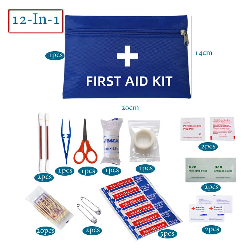 50-Piece Portable First Aid Kit – Car, Home, Travel & Outdoor