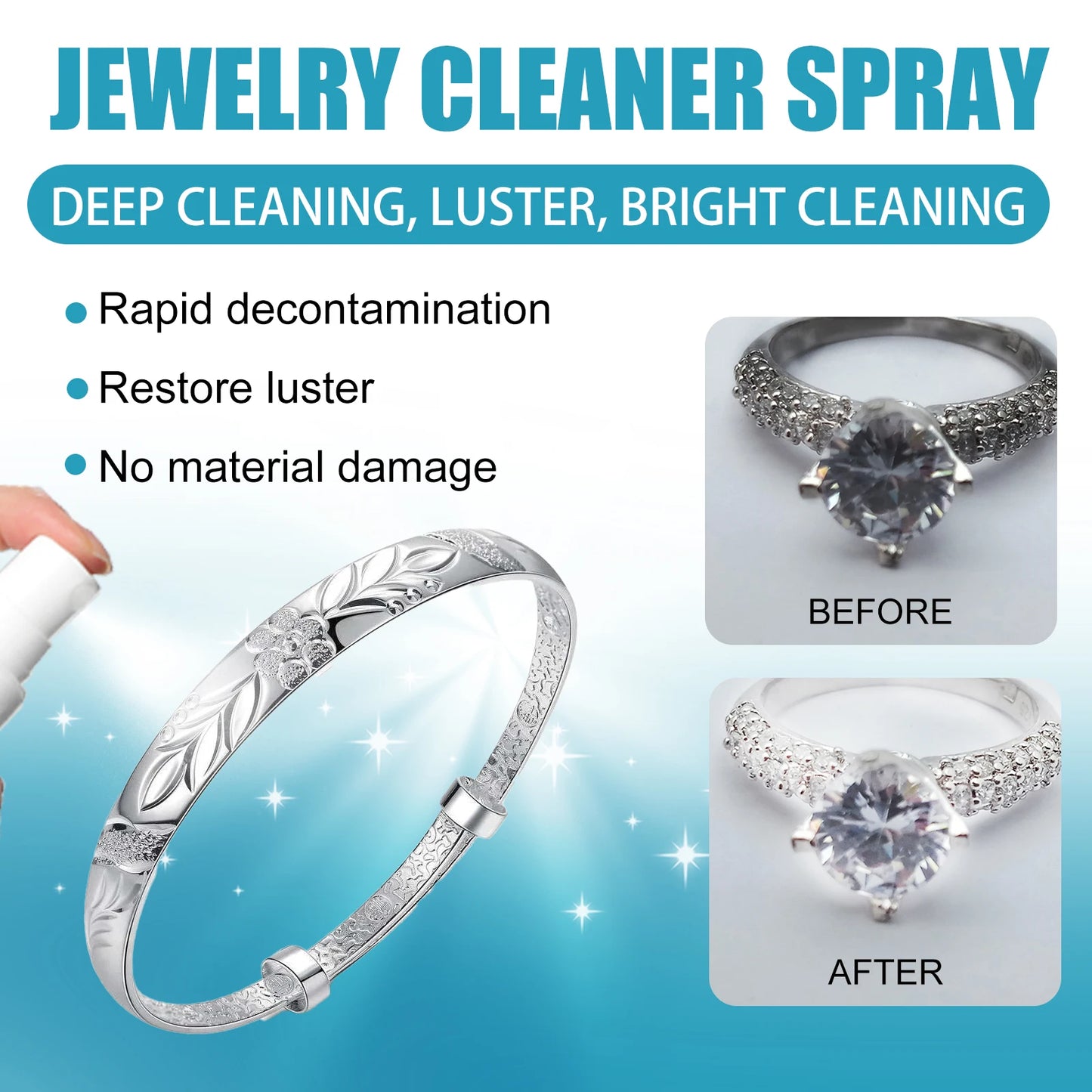 Jue-Fish 100ml Jewelry Cleaner Spray | Shine & Anti-Oxidation