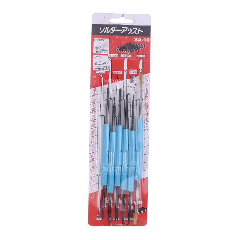 6PCS Blue Desoldering Aid Tool PCB Cleaning Repair Tool Soldering Aid Tool Set Circuit Boards Soldering Aid Tools Set Peaceful Pleasures Health and Wellness Blue