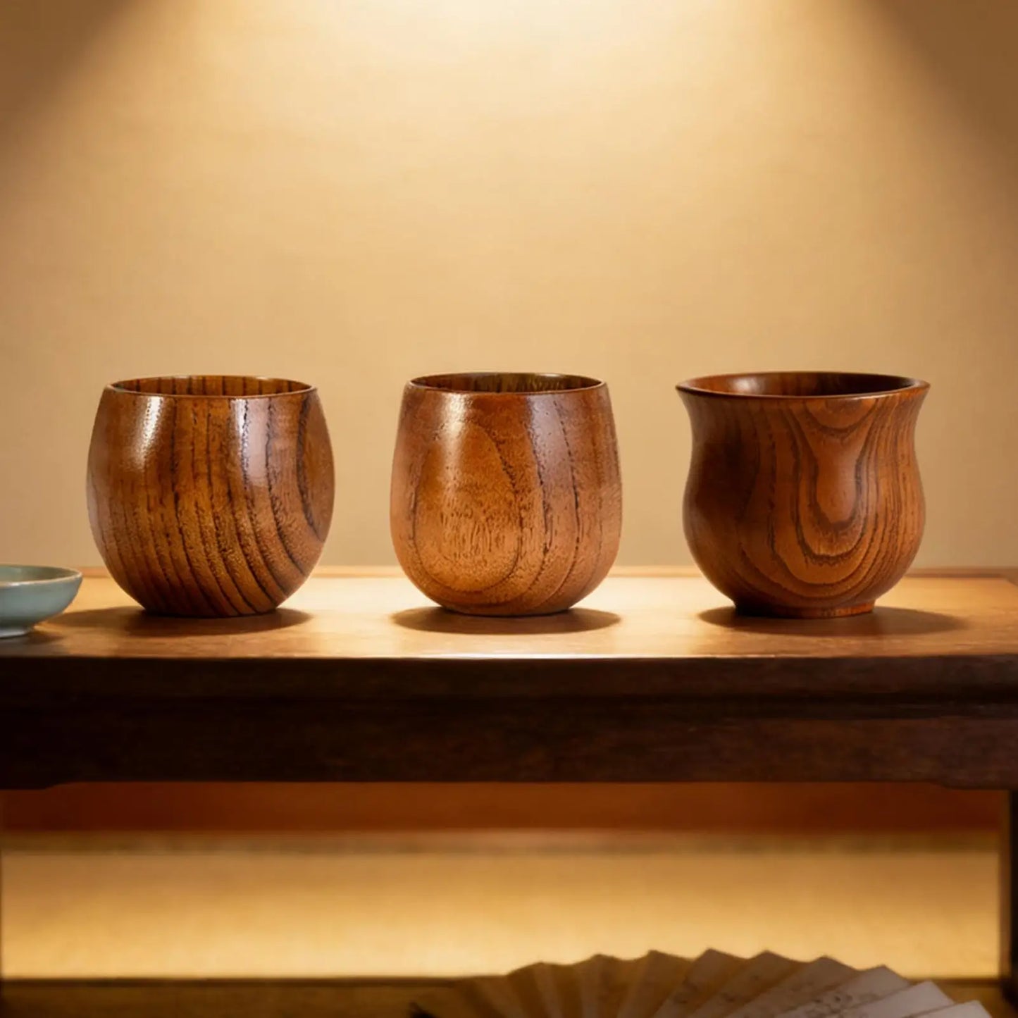 Handmade Wooden Coffee Mugs Set of 2 | Retro Wood Cups