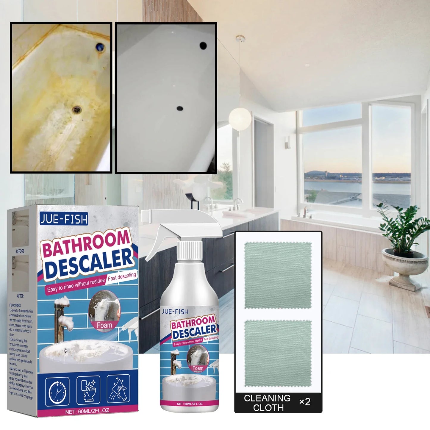 Jue Fish Bathroom Cleaner – Powerful Limescale & Stain Remover