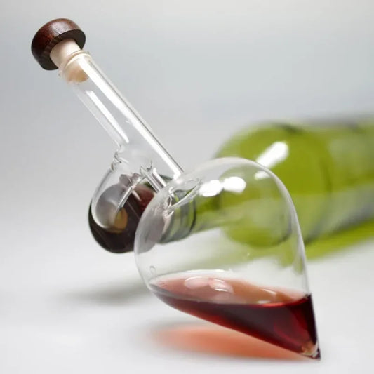 Round and Peach Shaped Transparent Red Wine Aerator Quick Pour Spout Portable Decanter for Red Wine Bottles Sobering Device Peaceful Pleasures Health and Wellness