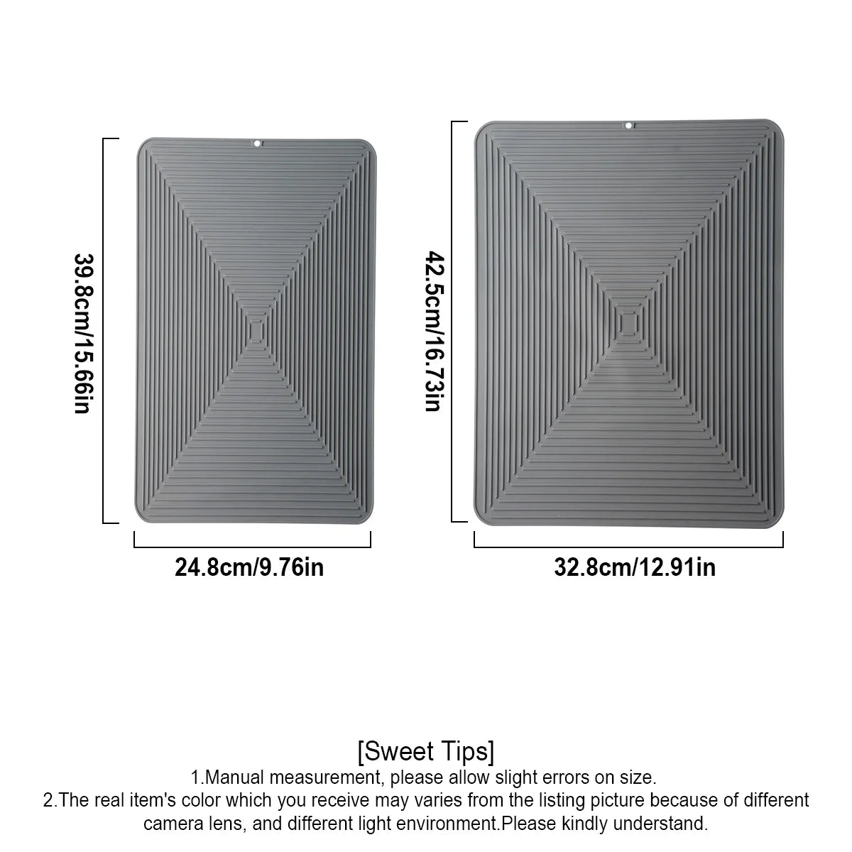 Leeseph Silicone Sink Pad, Non-Skid Counter Protector, Multipurpose Drying For Kitchen Utensils, Heat Resistant Dishwashing Mat Peaceful Pleasures Health and Wellness