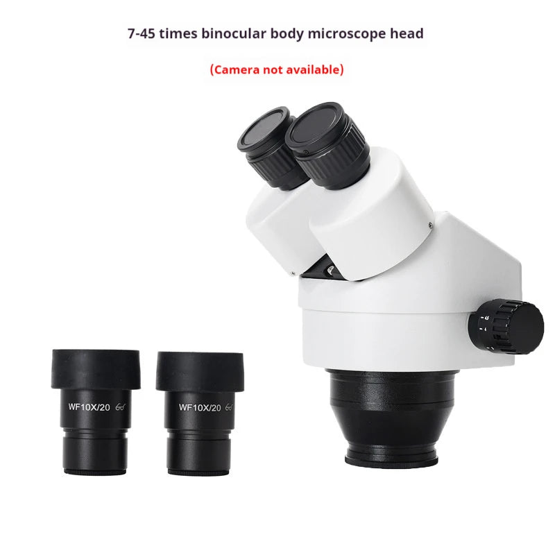 7-45X White Three Eye Binocular Microscope Lens Head Continuously Variable Magnification Peaceful Pleasures Health and Wellness 1