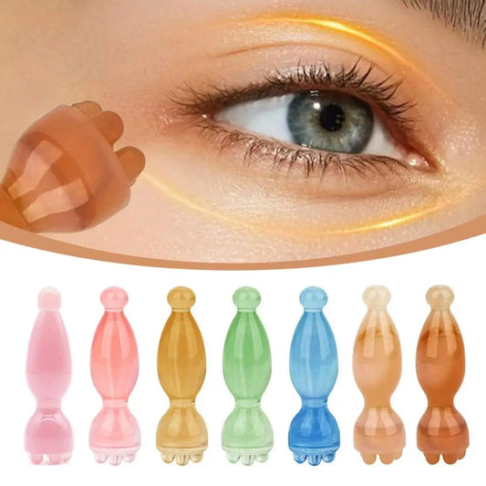 Lotus Seedpod Shape Resin Facial Gua Sha Tool Eye Relaxation Spot Meridians Acupoint Massage Handheld Facial Stick Skin Care Peaceful Pleasures Health and Wellness