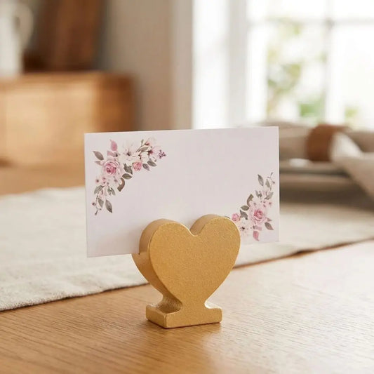 12PCS Gold Star Heart Table Number Card Stands | Photo Clips Table Card Stands Oasis Select