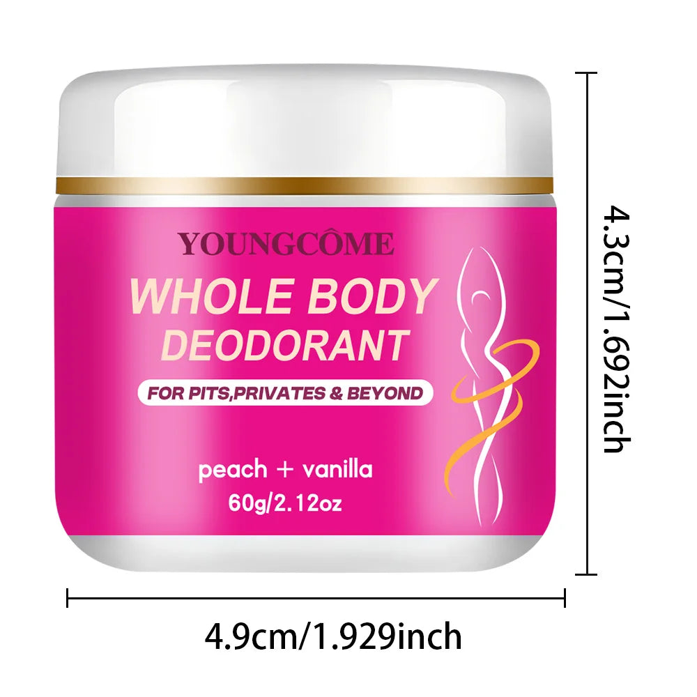Bad Smell Antiperspirants Lasting Armpit Deodorizer Effective Body Odor Removal Cream Sweat Eliminator Underarm Odor Treatment Peaceful Pleasures Health and Wellness 60g