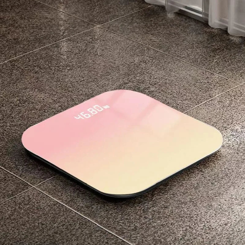 Digital Body Weight Scale, Gradient Color Rechargeable & Battery-Powered, Home Adult Digital Weight Scale with High Sensitivity, Peaceful Pleasures Health and Wellness LED Rechargeable 2