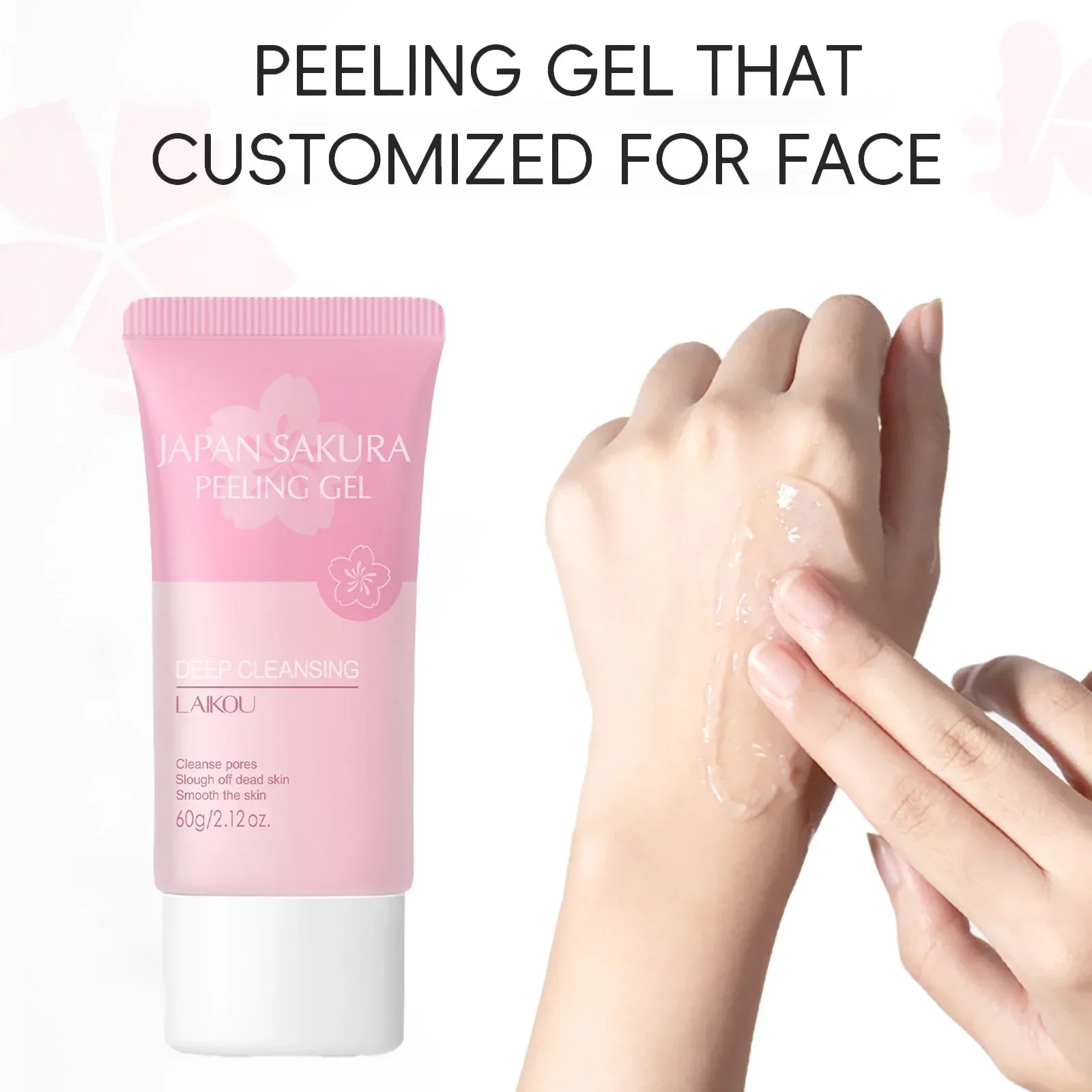 LAIKOU Sakura Face Peeling Gel – Exfoliate & Glow 60g Peaceful Pleasures Health and Wellness