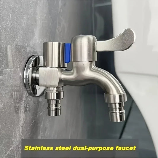 YANKE G1/2 Washing Machine Faucet | Dual-Outlet Tap Washing Machine Faucet Peaceful Pleasures Health and Wellness