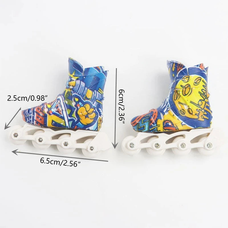 Mini Finger Skates – Cute Roller & Ice Skate Shoe Toy (1 Pair)