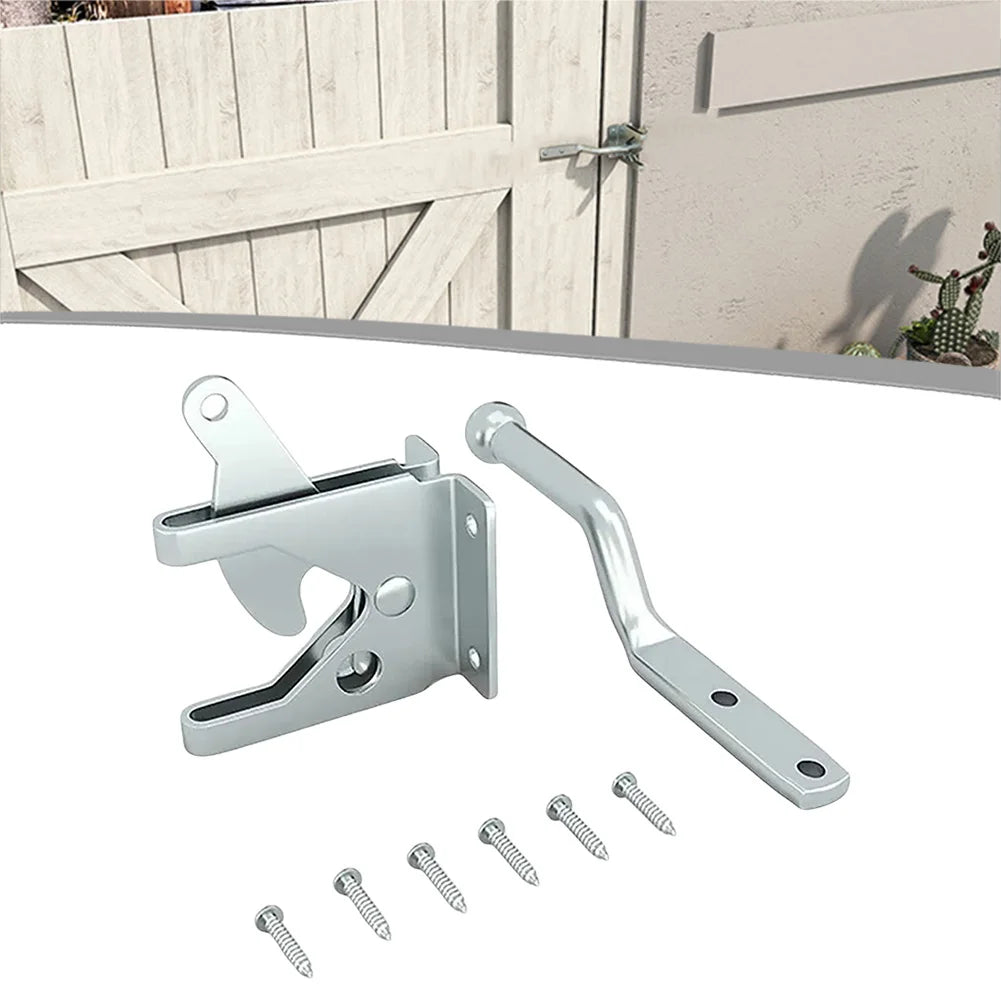 Fence Hinge Latch Door Lock Carbon Steel Galvanized Self-locking Gate