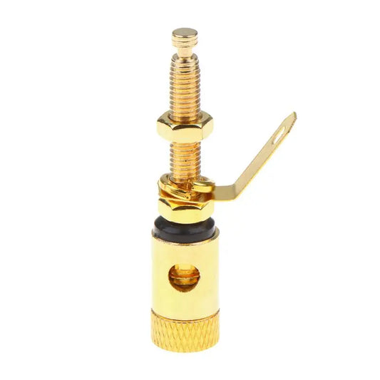 Gold Plated Amplifier Speaker Terminal Binding Posts 1Pc Push Type DIY Lengthen for Audio Equipment Installation Peaceful Pleasures Health and Wellness