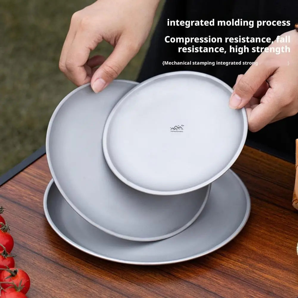 Titanium Camping Plates Set – Lightweight Stackable Outdoor Plates