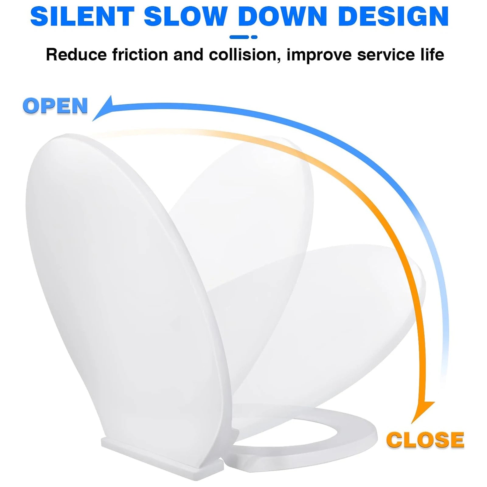 O-Shaped Toilet Seat Slow Close Quiet Lid Thickened Durable for Both Adults Children Universal Bathroom Accessories Peaceful Pleasures Health and Wellness