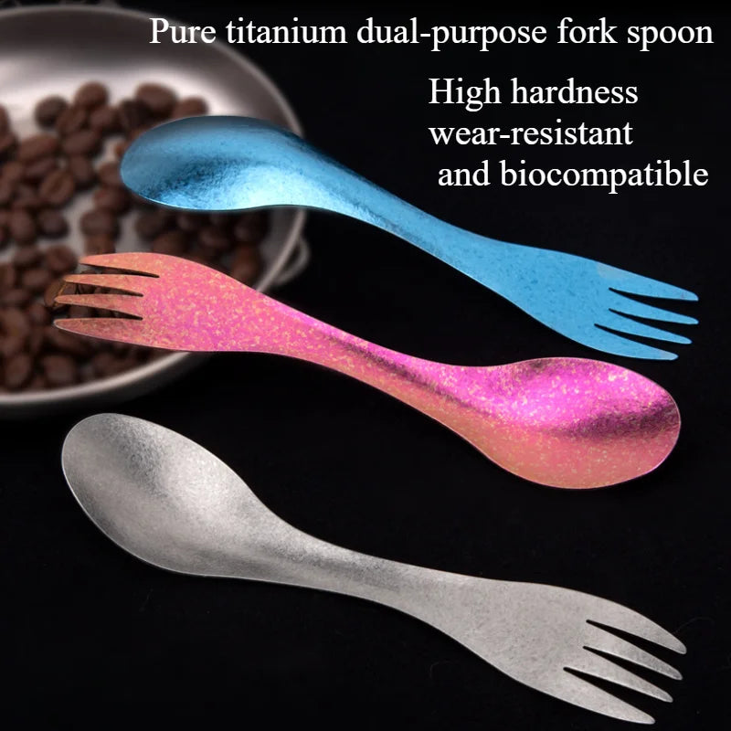 Pure Titanium Spork – Ultralight Camping Fork & Spoon Utensil Camping Spork Utensil Peaceful Pleasures Health and Wellness