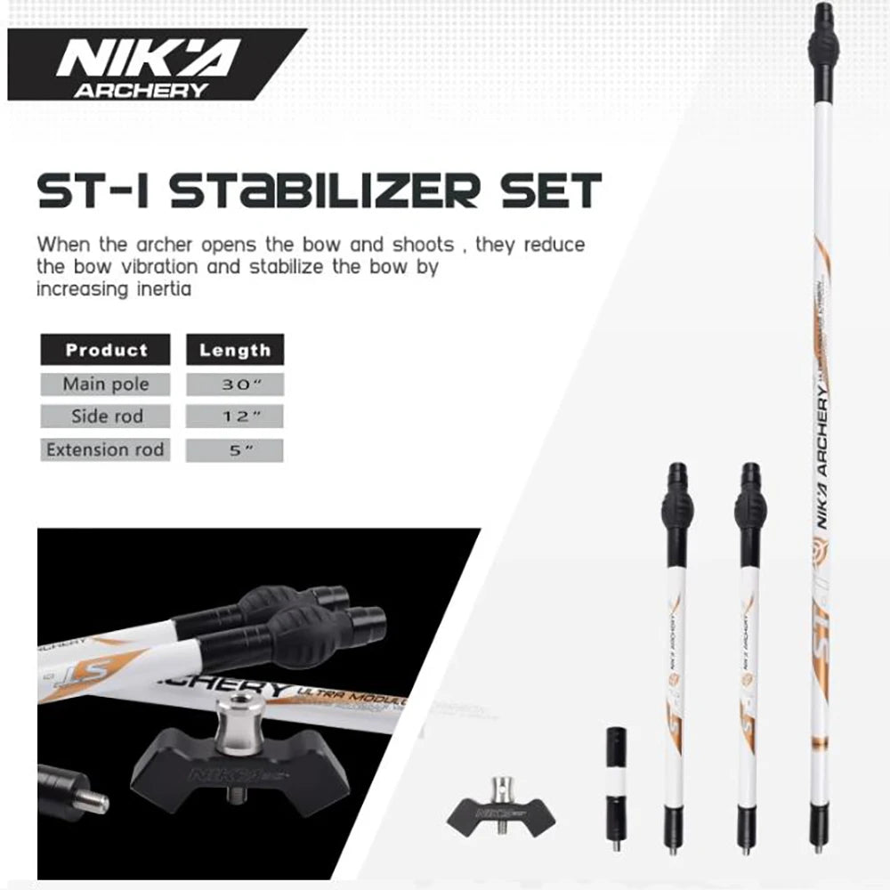 Nika ST-1 Archery Bow Stabilizer Bar 30 12 Carbon Fiber Balance
