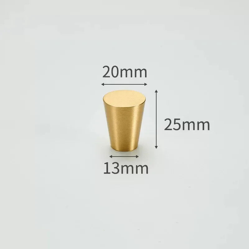 Solid Brass Cabinet Knobs | Modern Gold Furniture Pulls