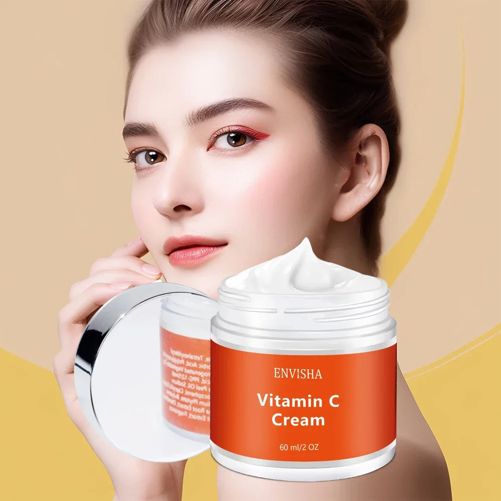 ENVISHA Facial Cream – Vitamin C, Hyaluronic Acid, Ceramide & Collagen Facial Cream ENVISHA