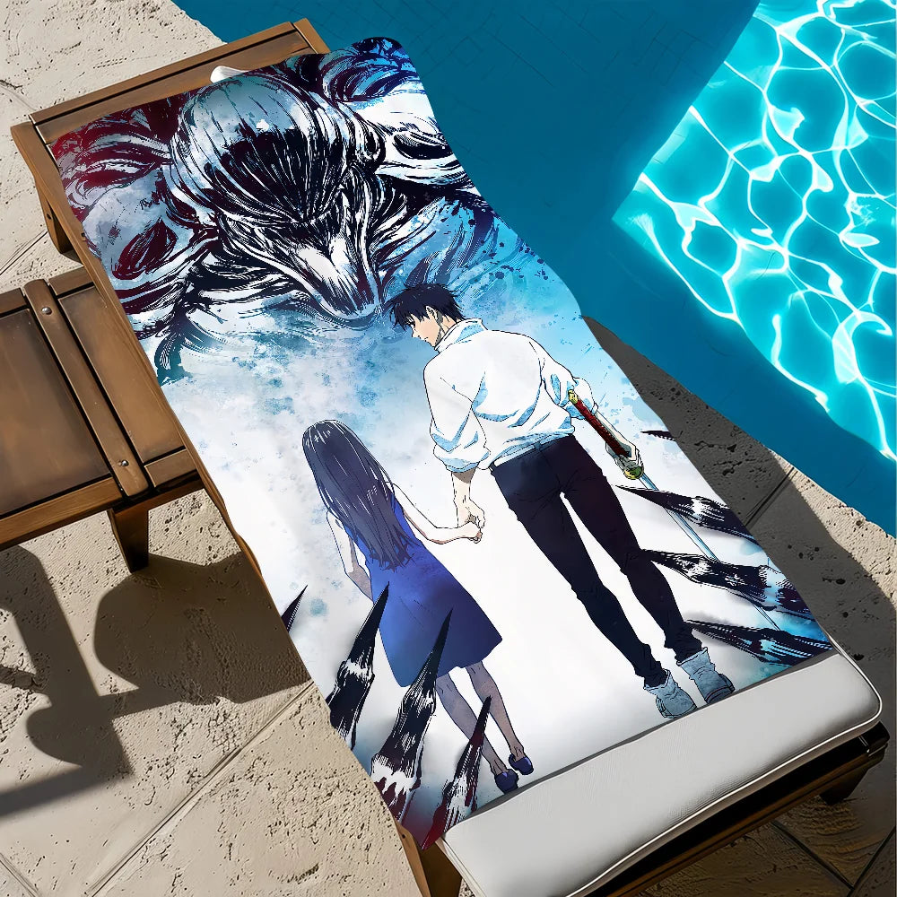 Yuta Okkotsu Anime Quick-Dry Beach Towel | Pool Travel Gym