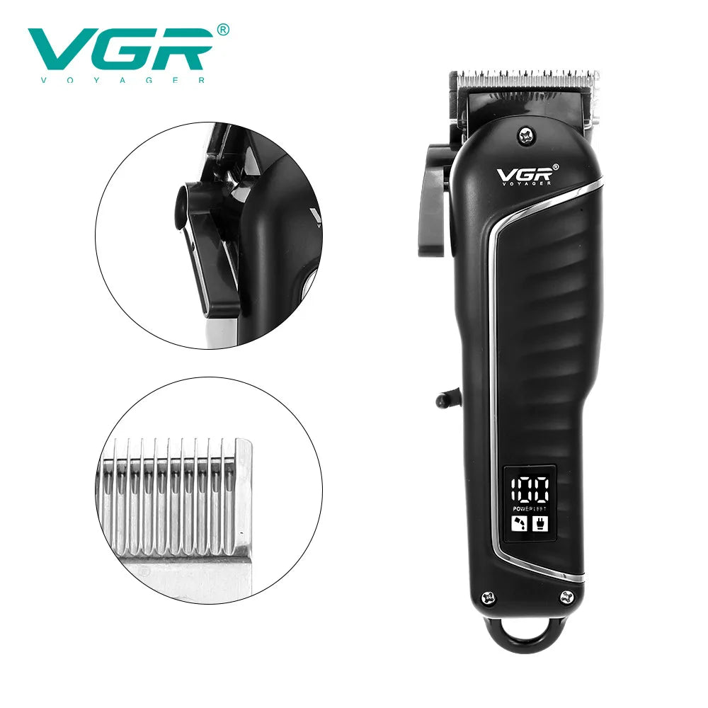 VGR V-683 Professional Rechargeable Hair Clipper | Digital Display