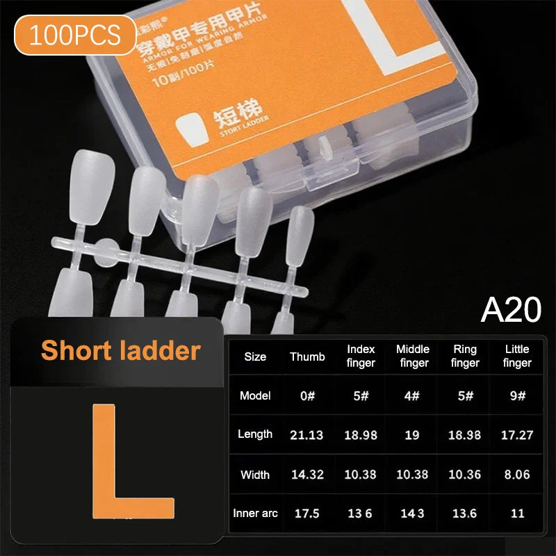 100pcs Clear Press-On Nail Tips – Full Cover Ultra-Thin False Nails