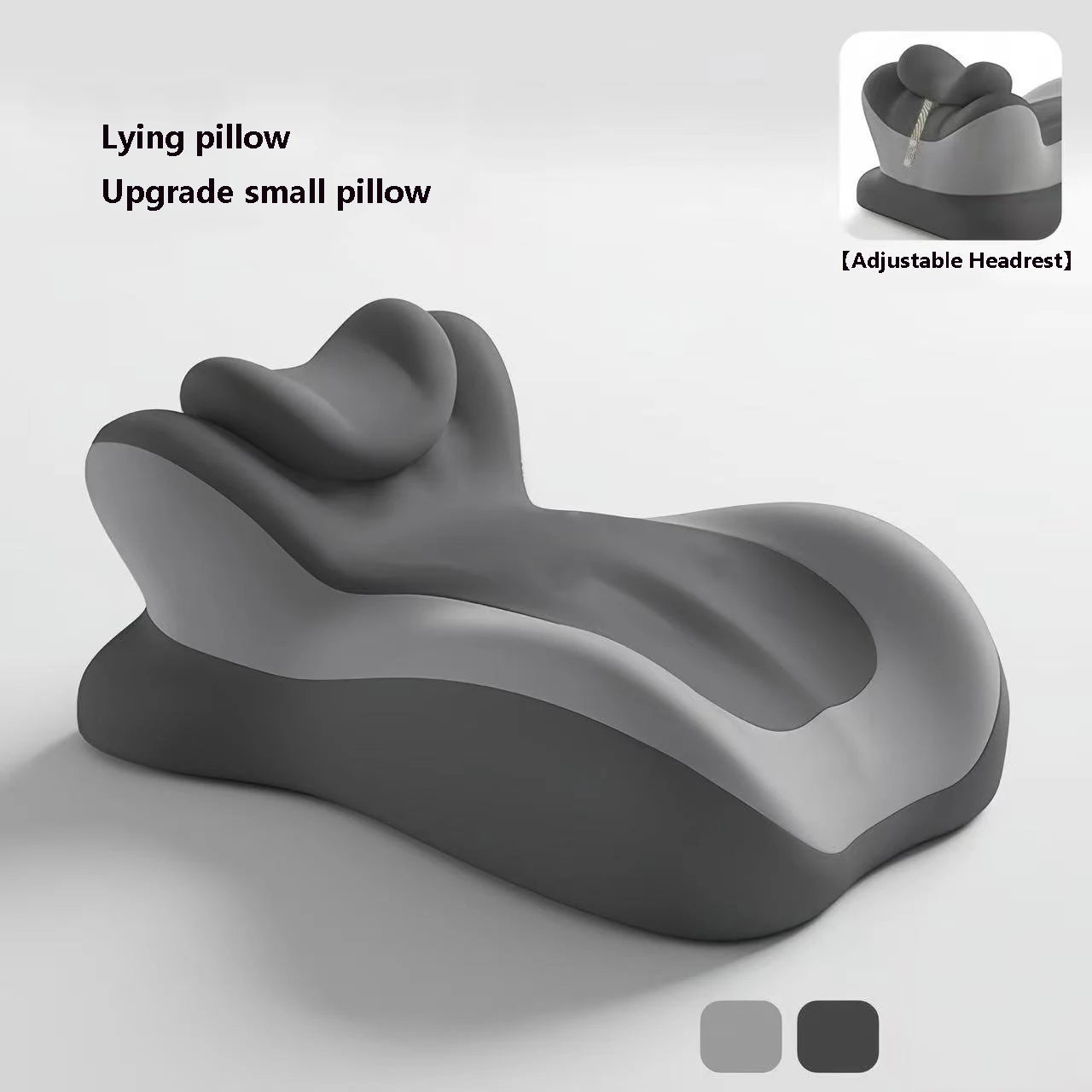 Large Memory Foam Pillow Ergonomic Support Neck Leg Rest Reading Phone Use Bed Sofa Wedge Shape Pain Relief Comfort Peaceful Pleasures Health and Wellness With pillow C