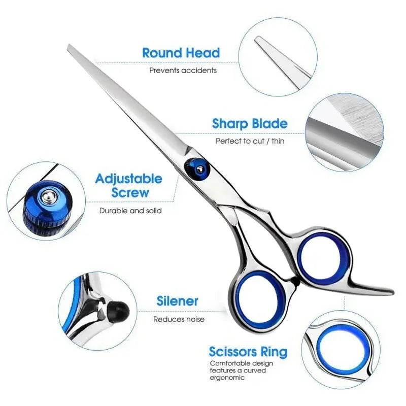 Professional 6.5" Thinning Scissors – Stainless Steel Barber Shear
