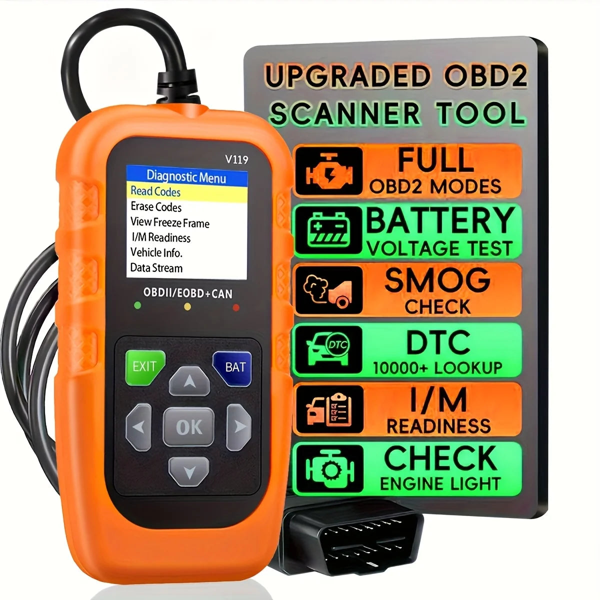 Professional Obd2 Scanner, Operated Via Usb, Provides Real-Time Diagnostic Data for Monitoring a Wide Range of Vehicle Engine Indicators, Without the Need for Batteries. Peaceful Pleasures Health and Wellness YELLOW