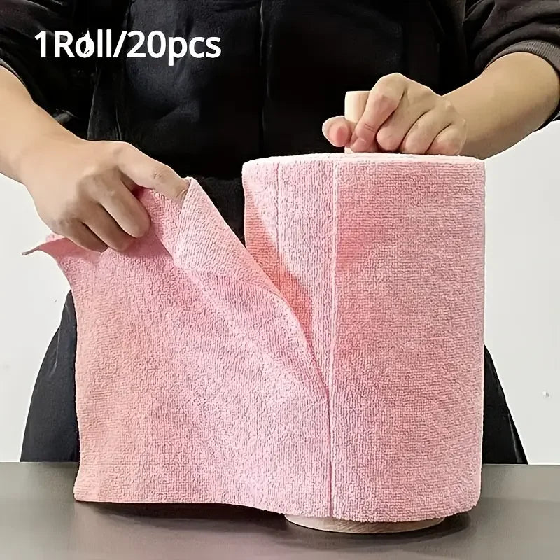 Reusable Microfiber Cleaning Wipes 20 Pack – Machine Washable