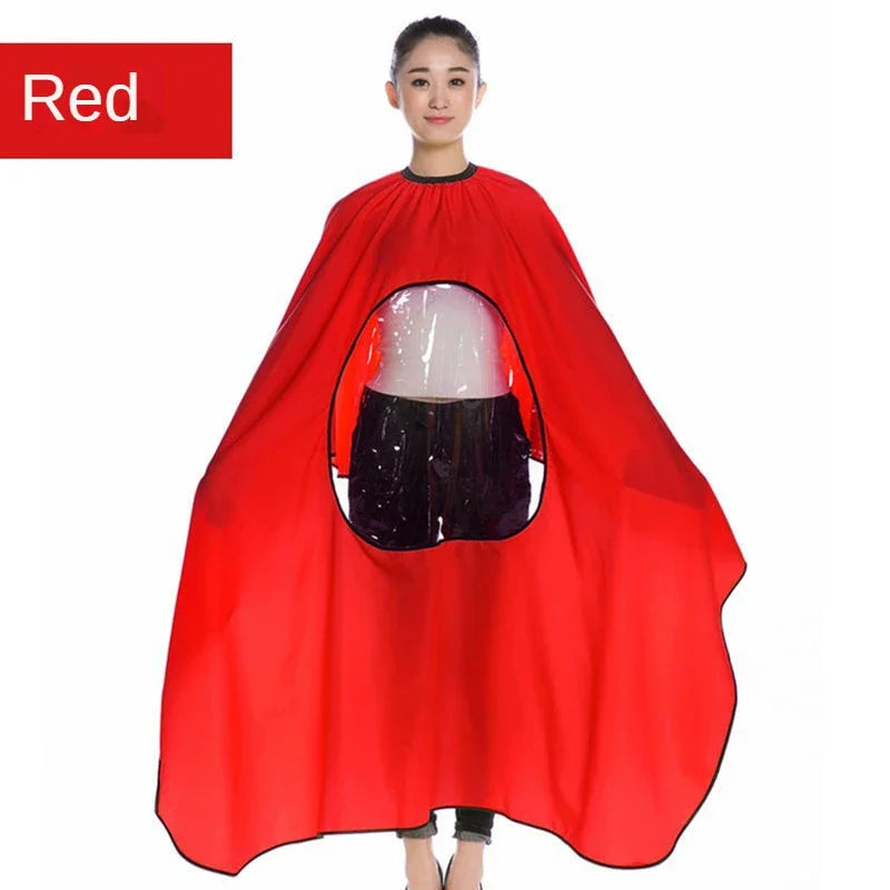Professional Salon Apron Waterproof Cape Barber Styling Tool Salon Hairdresser Visible Apron Hair Cutting Hairdressing Gown Cape Peaceful Pleasures Health and Wellness Red China Mainland