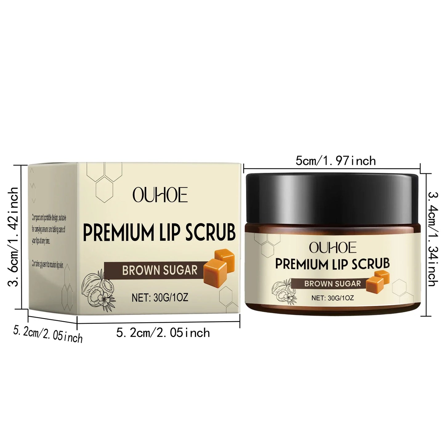 Brown Sugar Lip Scrub – Exfoliate, Moisturize & Smooth Lips