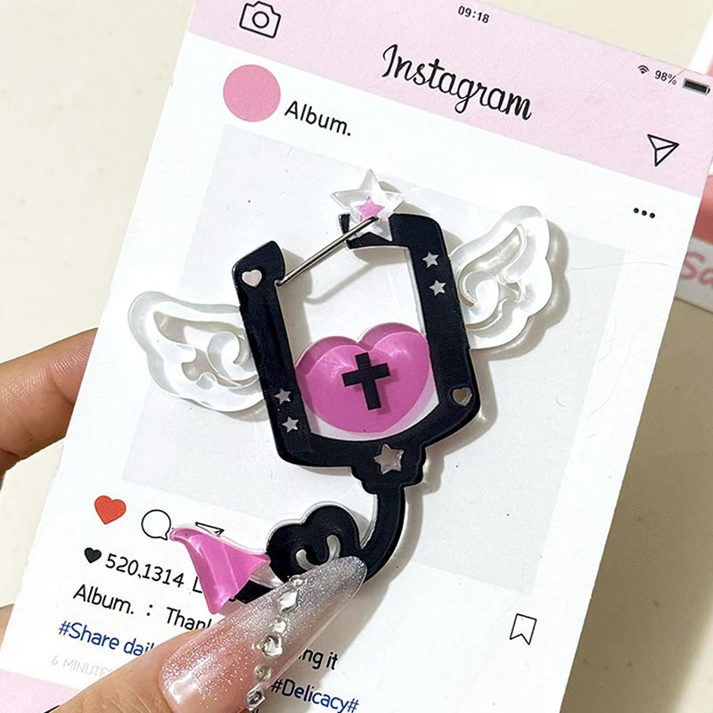 Korean Bag Charm Carabiner Clip – Acrylic Keychain Pendant
