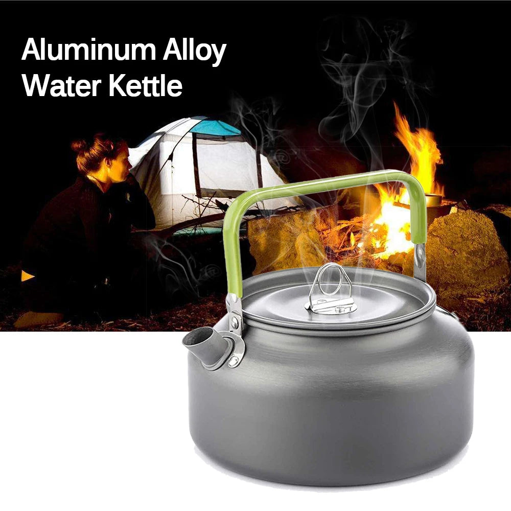 Outdoor Camping Kettle Aluminum Tea Coffee Pot Carry Bag