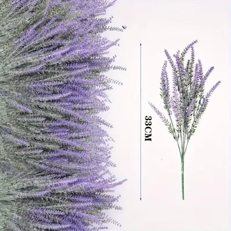 38cm Artificial Lavender Bunch – Silk Fake Flowers for Home & Wedding
