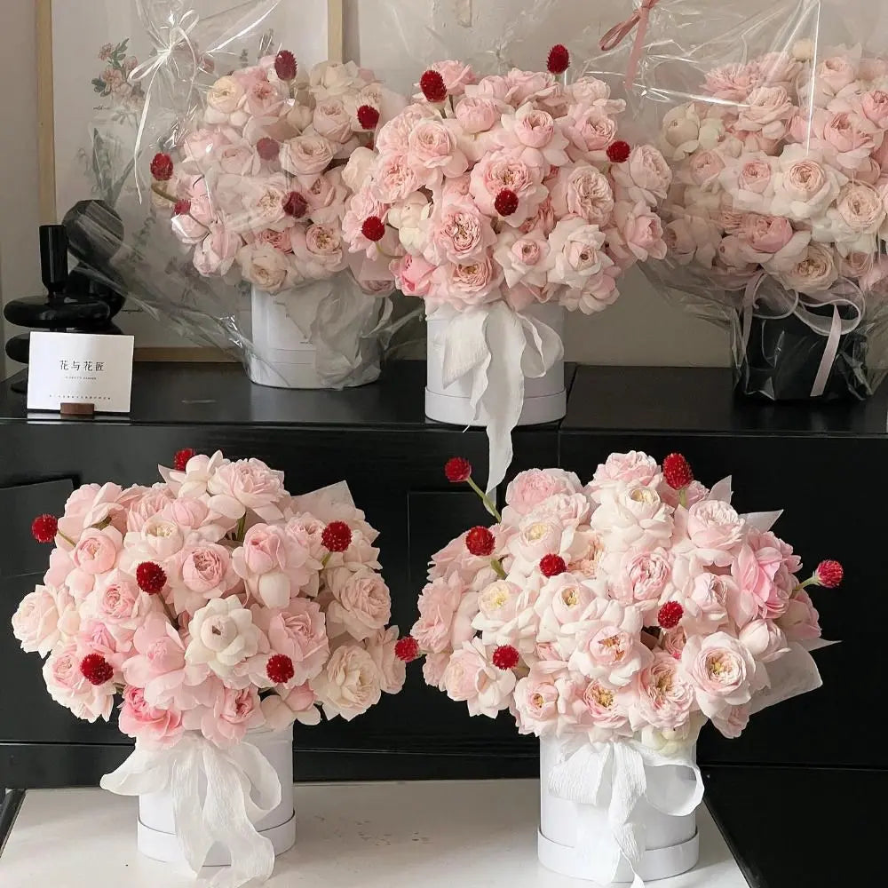 Round Flower Gift Box | Cardboard Packaging for Weddings & Parties