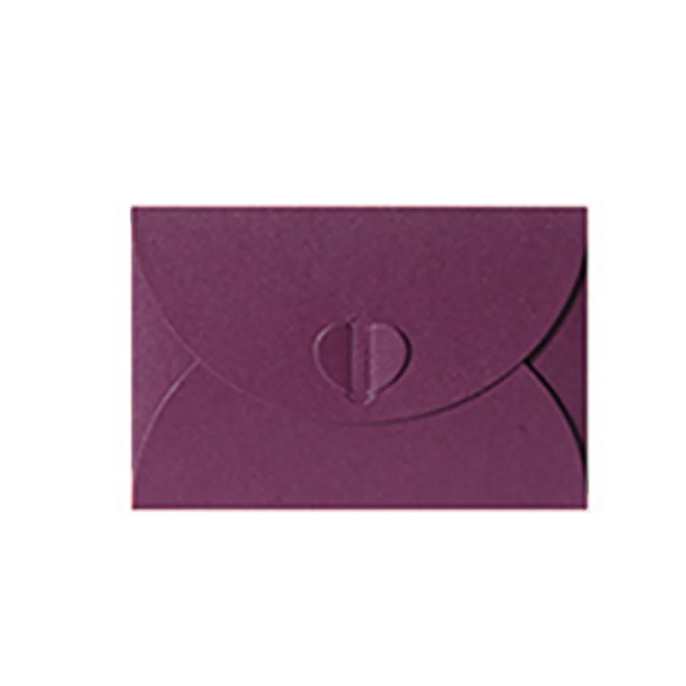 20pcs Love Pearl Paper Envelopes Gilt Envelope Wedding Invitation Color Envelope Peaceful Pleasures Health and Wellness purplish red