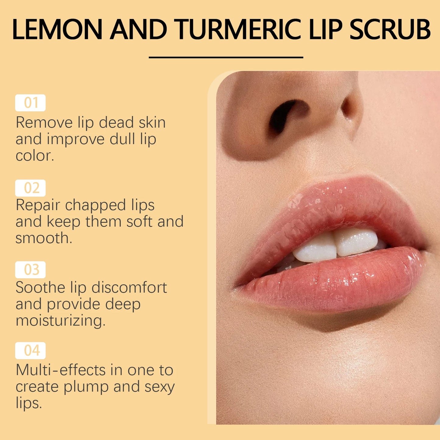 Turmeric Lemon Lip Scrub – Exfoliating & Moisturizing Balm