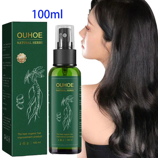100ml Ginseng Hair Serum For Men Women Nourishes Scalp Strengthen Root Repair Damaged Hair Herbal Hair Care Spray Peaceful Pleasures Health and Wellness