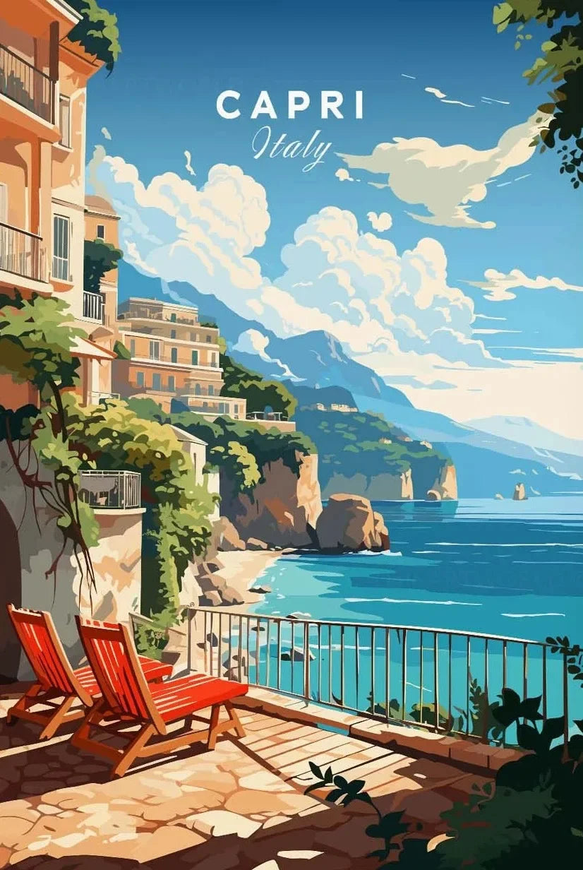 Europe Landscape Canvas Wall Art | Italy Greece France Poster