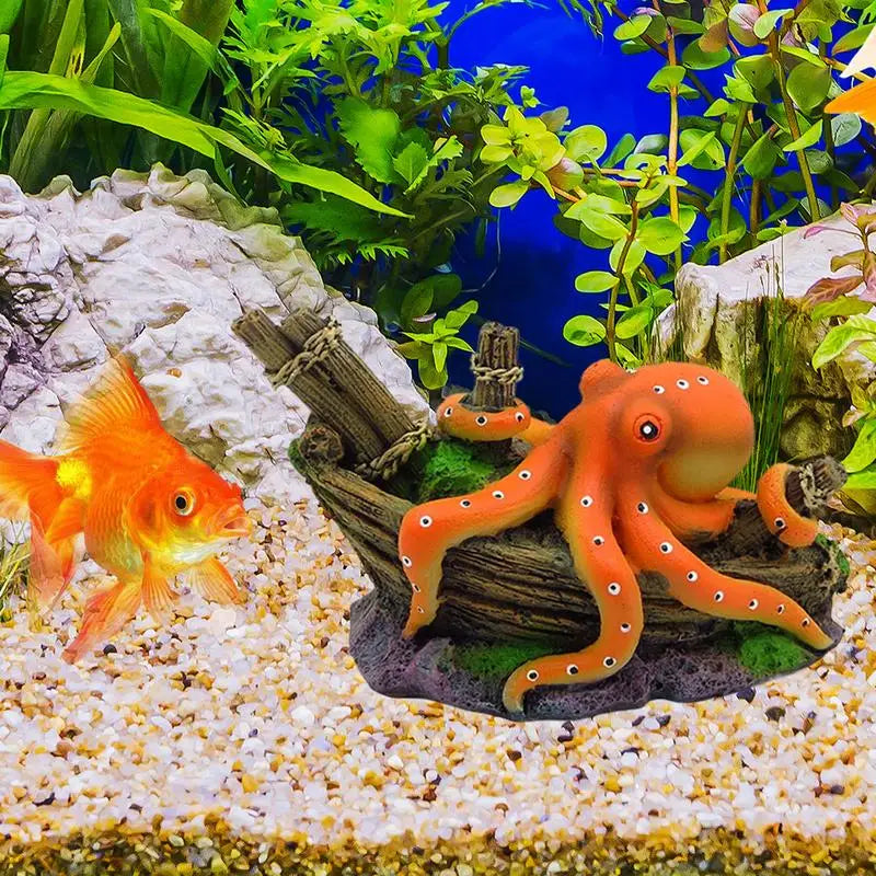 Small Aquarium Decoration Artificial Sea Creatures Decoration Accessories Cartoon Miniature Ornament For Home Cafe Hotel Bedroom Peaceful Pleasures Health and Wellness
