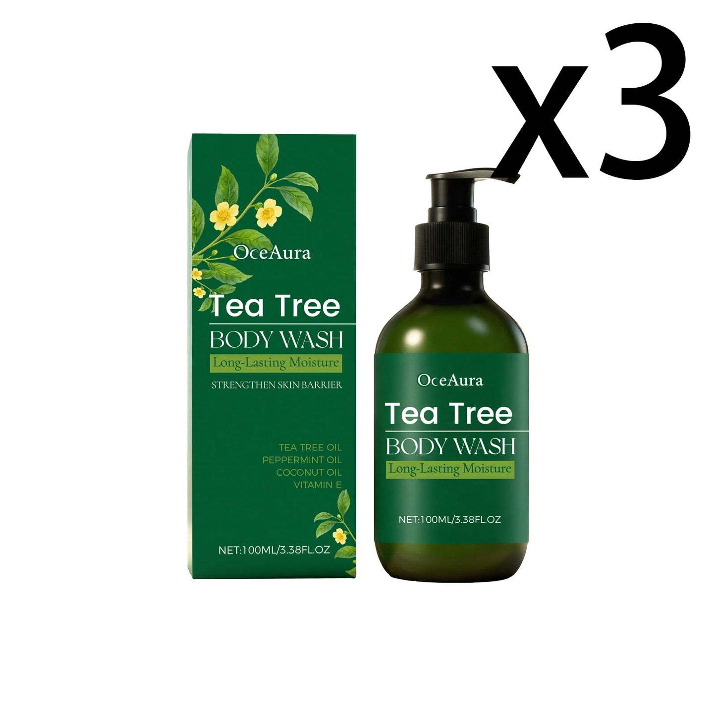 Tea Tree Refreshing Shower Gel | Oil Control Body Wash 100ml