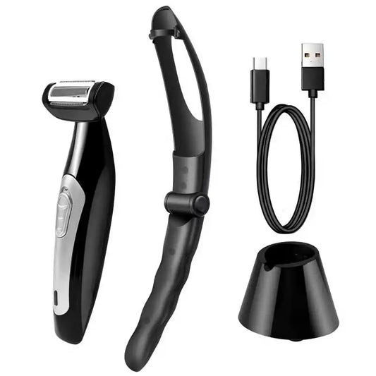 Long-handled body hair shaving knife, men's back shaving knife, grooming tool for removing and trimming body hair. Peaceful Pleasures Health and Wellness