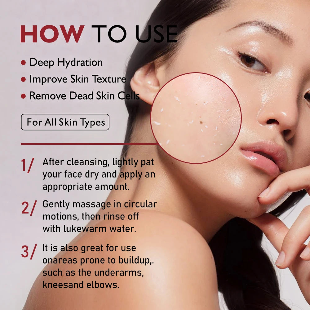 Rice Pure Natural Moisturizing Exfoliation Essence, Moisturizing and Cleaning Amphetamine, Removes Dead Blackheads and Impuritie Peaceful Pleasures Health and Wellness