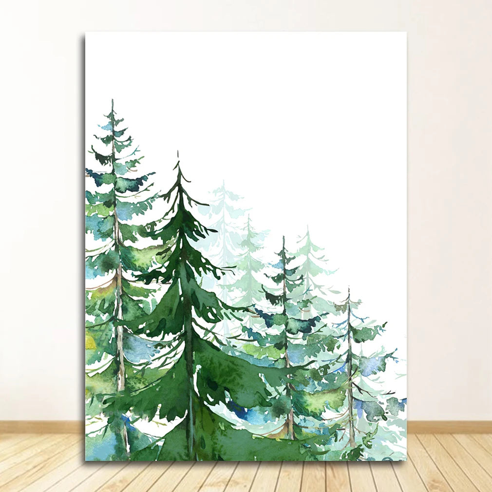 Woodland Animals Canvas Wall Art – Kids Nursery Decor Print