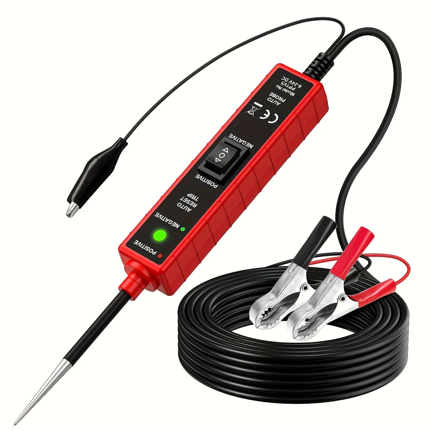 Automotive Circuit Tester & Drive Detector | Digital Display Peaceful Pleasures Health and Wellness Red